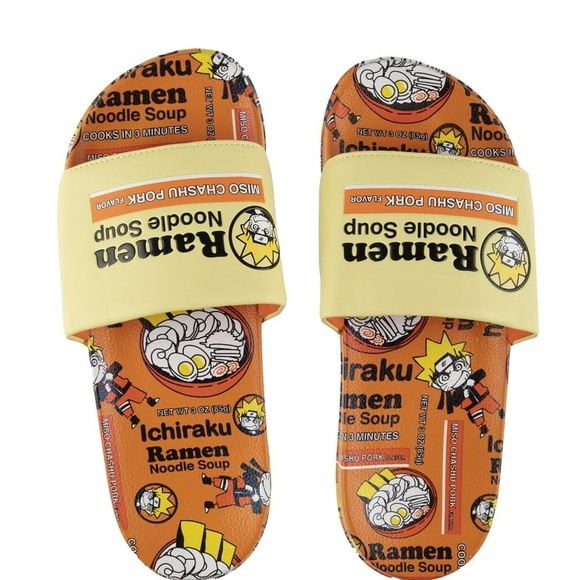 Other - Naruto Men's Slide Sandals Ramen Noodle Soup Size 7 NEW